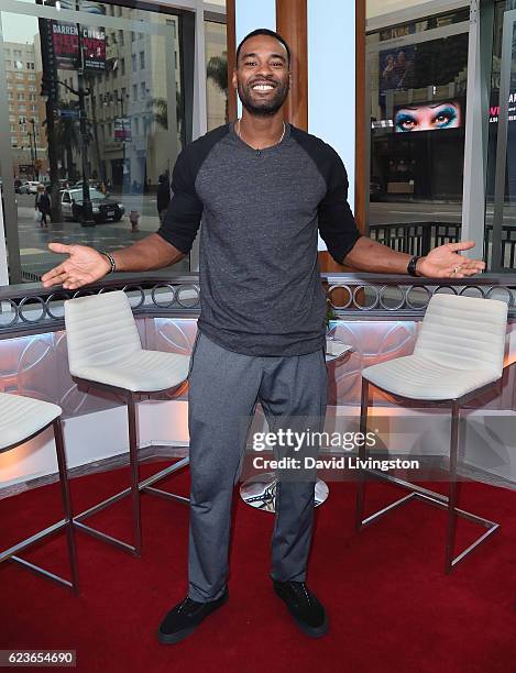 Former NFL player Calvin Johnson visits Hollywood Today Live at W Hollywood on November 16, 2016 in Hollywood, California.