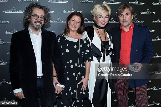 Jose Serrano, Sara Baras, Simona Gandolfi and Hubertus von Hohenlohe attend the 'Reverso' Jaeger-LeCoultre watch presentation at Alma Sensai Club on...