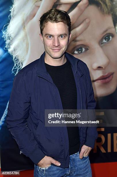 Actor Friedrich Muecke during the 'Marie Curie' Munich premiere at Arri Kino on November 16, 2016 in Munich, Germany.