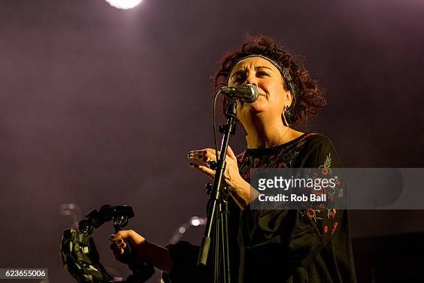 Lorraine McIntosh from Deacon Blue performs at the Royal Festival Hall on November 16, 2016 in London, England.