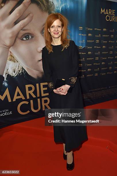 Actress Karolina Gruszka during the 'Marie Curie' Munich premiere at Arri Kino on November 16, 2016 in Munich, Germany.