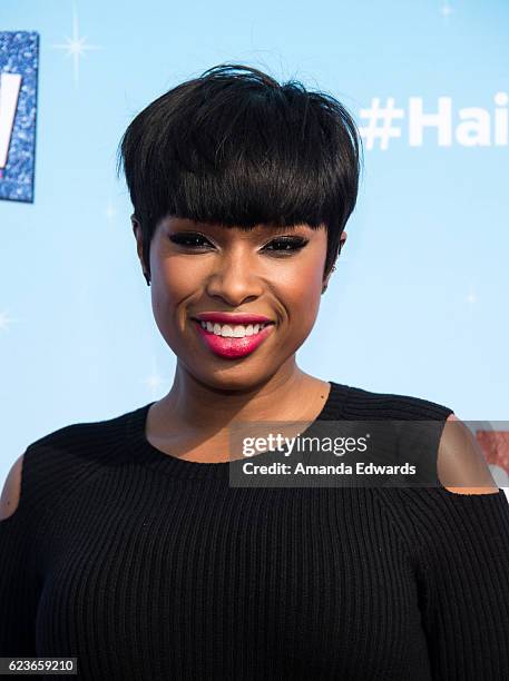 Singer Jennifer Hudson attends the press junket for NBC's "Hairspray Live!" at the NBC Universal Lot on November 16, 2016 in Universal City,...