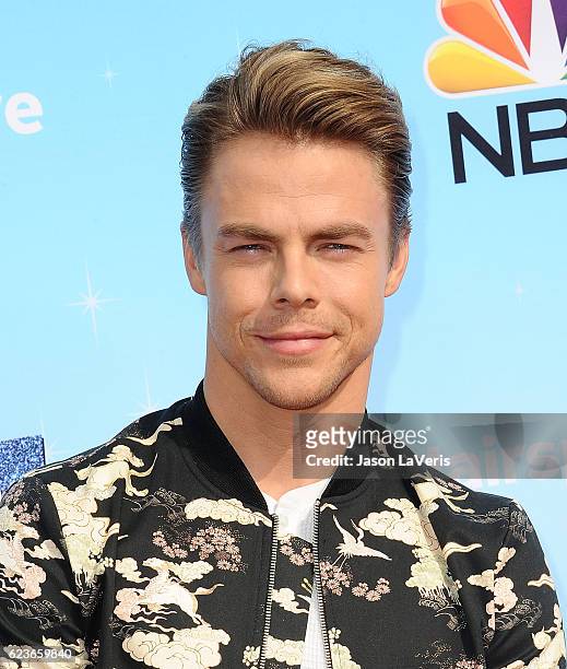 Derek Hough attends the press junket for NBC's "Hairspray Live!" at NBC Universal Lot on November 16, 2016 in Universal City, California.