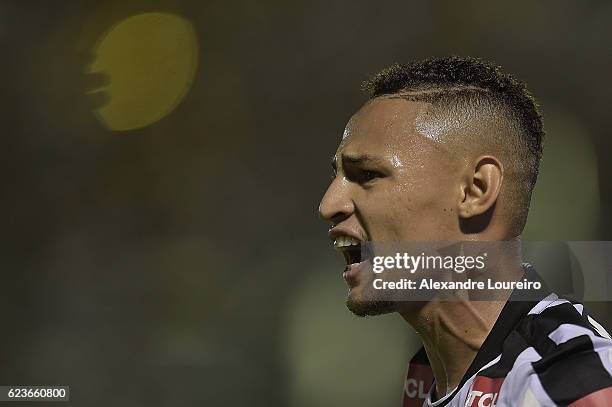 NeiltonÂ of Botafogo reacts during the match between Botafogo and Chapecoense as part of Brasileirao Series A 2016 at Luso Brasileiro stadium on...