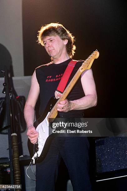 Mick Ralphs formerly of Bad Company and Mott the Hoople performing with David Gilmour of Pink Floyd at the Beacon Theater in New York City on May 22,...