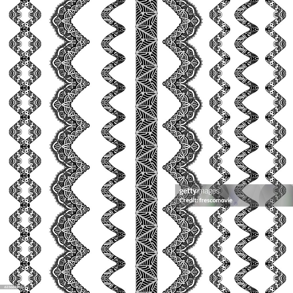 Multiple Line Borders Collection Of Hand Drawn Line Borders High-Res Vector Graphic - Getty ...