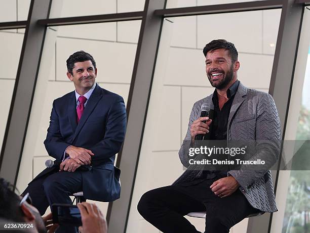 Senior Vice President of MGM Entertainment, MGM Resorts International Rick Arpin and Ricky Martin announce Ricky MartinÕs new Las Vegas headlining...