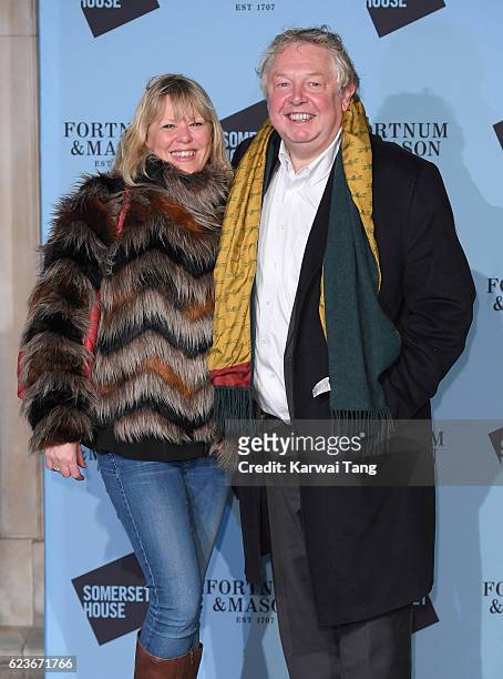 Nick Ferrari and Sandra Phylis Conolly attend the launch party for Skate at Somerset House with Fortnum & Mason at Somerset House on November 16,...