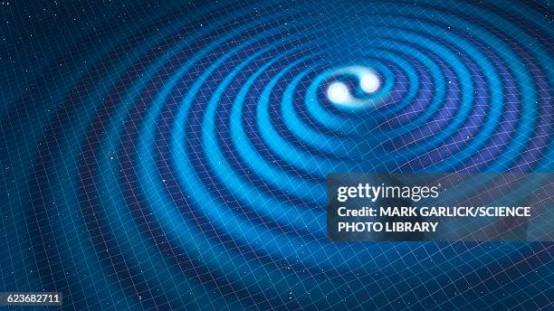 ilustrações de stock, clip art, desenhos animados e ícones de conceptual image of gravtitational waves - neutrão