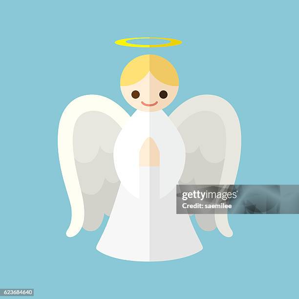 angel  - dekoration für die weihnachtsbaumspitze stock-grafiken, -clipart, -cartoons und -symbole