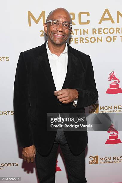Pianist Sergio George attends the 2016 Person of the Year honoring Marc Anthony at the MGM Grand Garden Arena on November 16, 2016 in Las Vegas,...