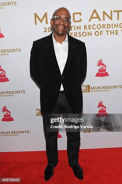 Pianist Sergio George attends the 2016 Person of the Year honoring Marc Anthony at the MGM Grand Garden Arena on November 16, 2016 in Las Vegas,...