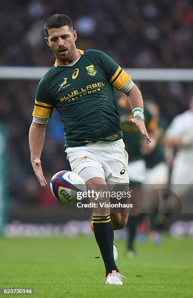 Willie Le Roux of South Africa during the Old Mutual Wealth Series match between England and South Africa at Twickenham Stadium on November 12, 2016...