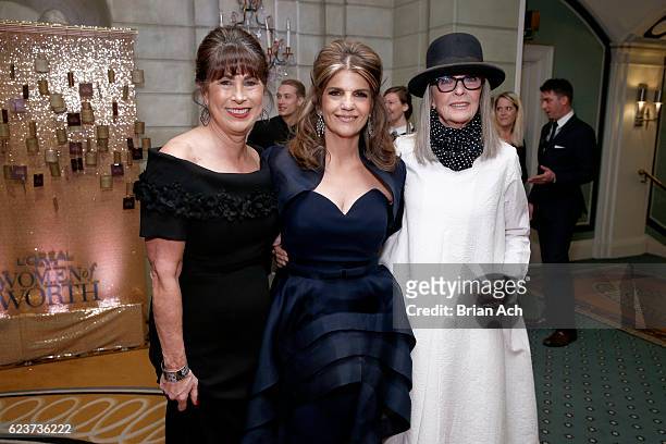 Honoree Marian Hamilton, President of L'Oreal Paris Karen T Fondu and actress Diane Keaton attend the L'Oreal Paris Women of Worth Celebration 2016...
