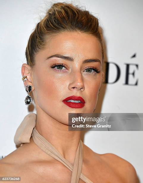 Amber Heard arrives at the Glamour Women Of The Year 2016 at NeueHouse Hollywood on November 14, 2016 in Los Angeles, California.