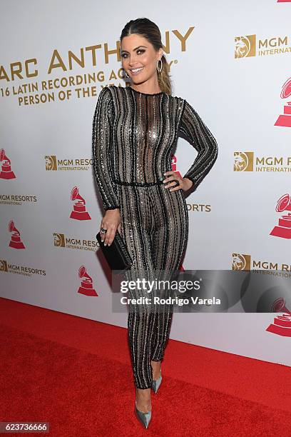 Personality Maria Chiquinquira Delgado Diaz attends the 2016 Person of the Year honoring Marc Anthony at the MGM Grand Garden Arena on November 16,...