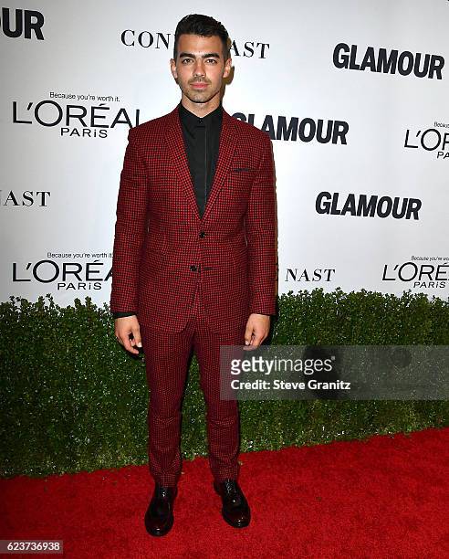 Joe Jonas arrives at the Glamour Women Of The Year 2016 at NeueHouse Hollywood on November 14, 2016 in Los Angeles, California.
