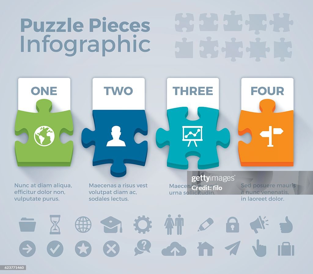 Colorful Puzzle Pieces Infographic