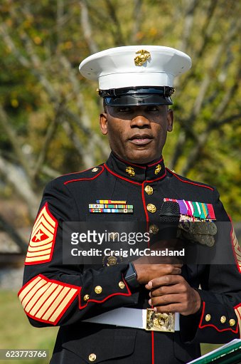 Decorated Marine Gives Keynote Speech At A Veterans Day Cermony High ...