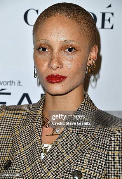 Adwoa Aboah arrives at the Glamour Women Of The Year 2016 at NeueHouse Hollywood on November 14, 2016 in Los Angeles, California.