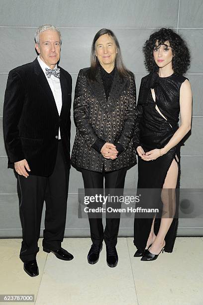 Peter Stern, Jenny Holzer and St. Vincent attend Royal Academy America Gala Honoring Norman Foster and Jenny Holzer at Hearst Tower on November 15,...