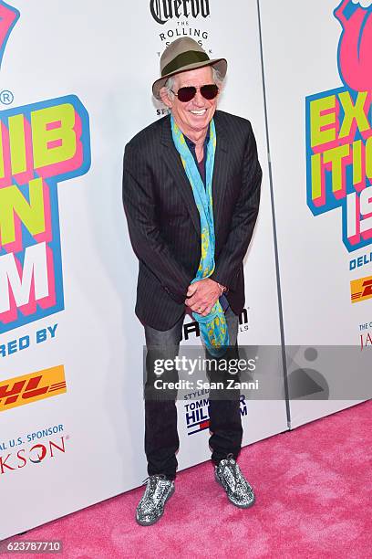 Keith Richards attends The Rolling Stones - Exhibitionism Opening Night at Industria Superstudio on November 15, 2016 in New York City.