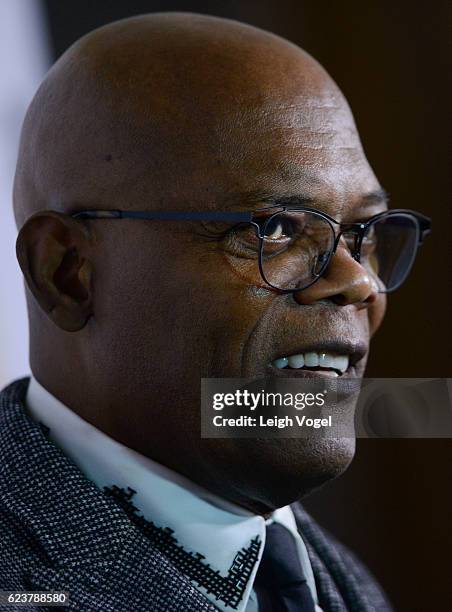 Samuel L. Jackson arrives at the 2016 Gershwin Prize For Popular Song Concert honoring Smokey Robinson at DAR Constitution Hall on November 16, 2016...