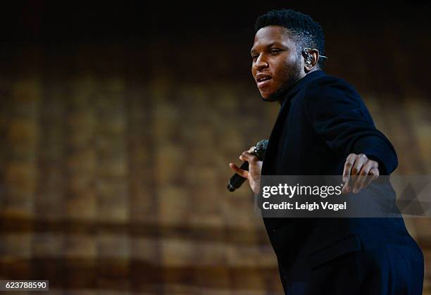 Gallant performs during the 2016 Gershwin Prize For Popular Song Concert honoring Smokey Robinson at DAR Constitution Hall on November 16, 2016 in...