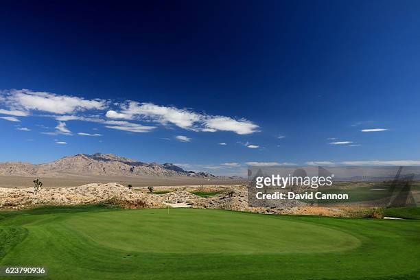 The green on the 386 yards par 4, 11th hole at the Paiute Golf Resort on November 4, 2016 in Las Vegas, Nevada.