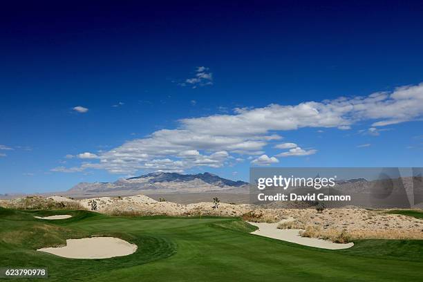 The 386 yards par 4, 11th hole at the Paiute Golf Resort on November 4, 2016 in Las Vegas, Nevada.