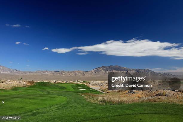 The 206 yards par 3, eighth hole at the Paiute Golf Resort on November 4, 2016 in Las Vegas, Nevada.