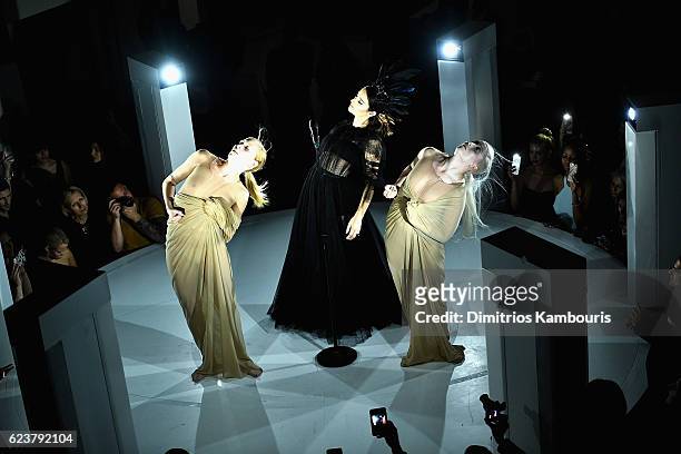 Banks performs at the 2016 Guggenheim International Pre-Party made possible by Dior at Solomon R. Guggenheim Museum on November 16, 2016 in New York...
