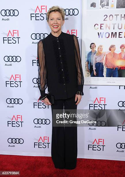 Actress Annette Bening arrives at the AFI FEST 2016 Presented By Audi - A Tribute To Annette Bening And Gala Screening Of A24's "20th Century Women"...