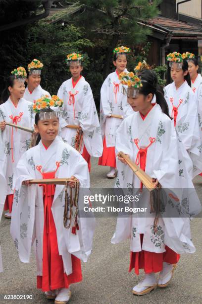 japan, gifu, takayama, festival, procession, people, children, - 高山 ストックフォトと画像