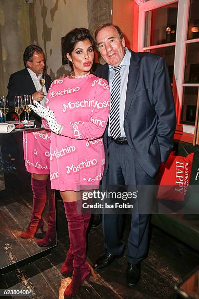 Singer Indira Weis and business man Frank Fleschenberg attend the New Faces Award Fashion 2016 the New Faces Award Fashion 2016 on November 16, 2016...