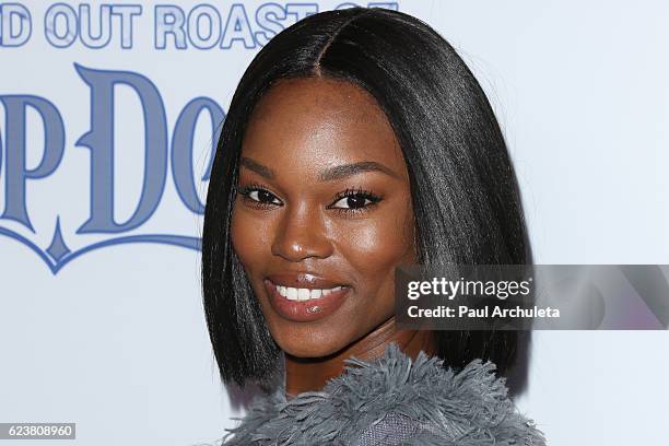 Fashion Model / Playboy Playmate Eugena Washington attends the Smoked Out Roast of Snoop Dogg at Avalon Hollywood on November 16, 2016 in Los...