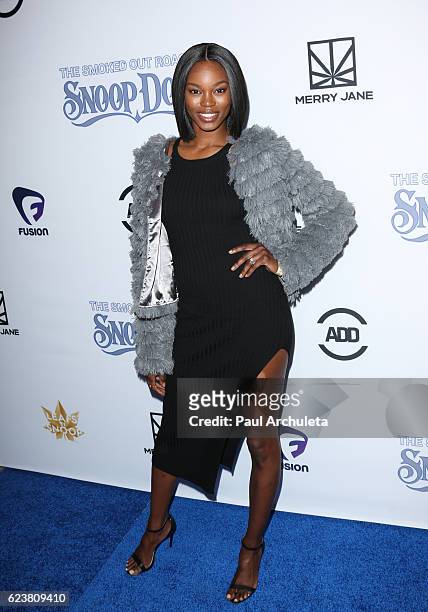 Fashion Model / Playboy Playmate Eugena Washington attends the Smoked Out Roast of Snoop Dogg at Avalon Hollywood on November 16, 2016 in Los...