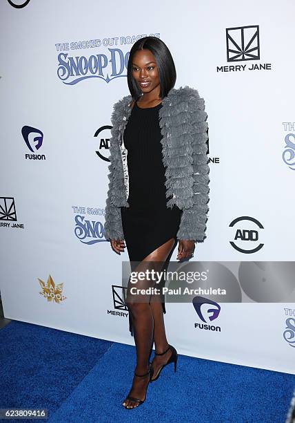 Fashion Model / Playboy Playmate Eugena Washington attends the Smoked Out Roast of Snoop Dogg at Avalon Hollywood on November 16, 2016 in Los...