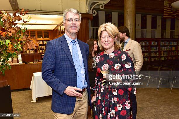 Foster Lyons and Lucy Whitfield attend Ben Pentreath Lecture at the Institute of Classical Architecture & Art at General Society Library on November...