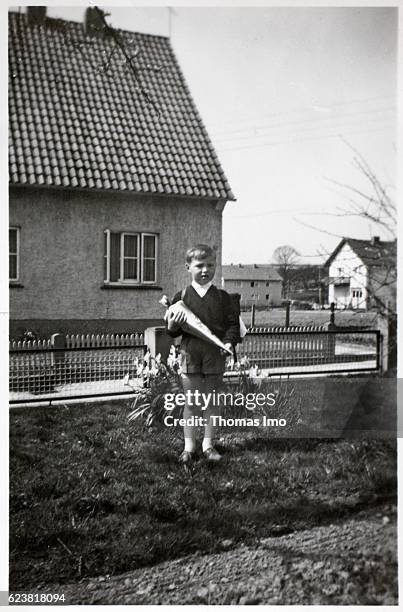 Brakelsiek, Germany Old photo taken by Frank-Walter Steinmeier during his schooling in 1962 on January 01, 1980 in Brakelsiek, Germany.