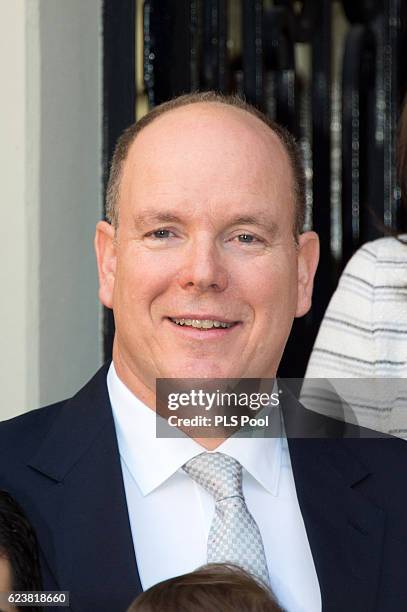 Prince Albert II of Monaco attends the Parcels Distribution At Monaco Red Cross Headquarters on November 17, 2016 in Monaco, Monaco.