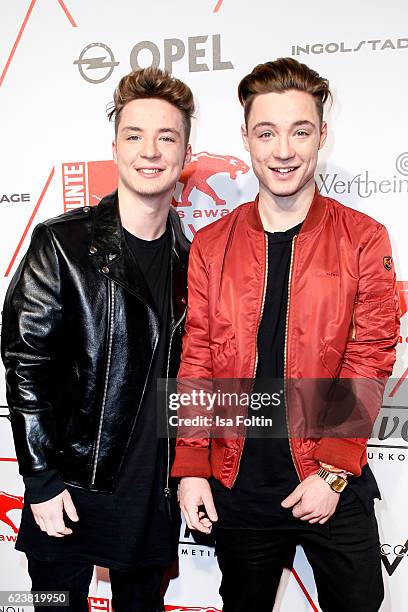 Musicians Heiko Lochmann and his borther Roman Lochmann attend New Faces Award Style on November 16, 2016 in Berlin, Germany.