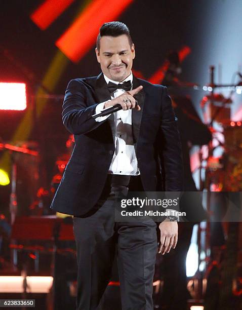 Victor Manuelle performs onstage during the 2016 Latin GRAMMY Person of The Year honoring Marc Anthony held at MGM Grand Garden Arena on November 16,...