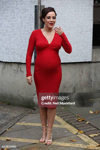 Stephanie Davis seen at the ITV Studios after appearing on Loose Women on November 17, 2016 in London, England.