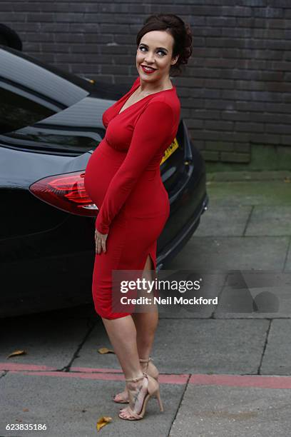 Stephanie Davis seen at the ITV Studios after appearing on Loose Women on November 17, 2016 in London, England.