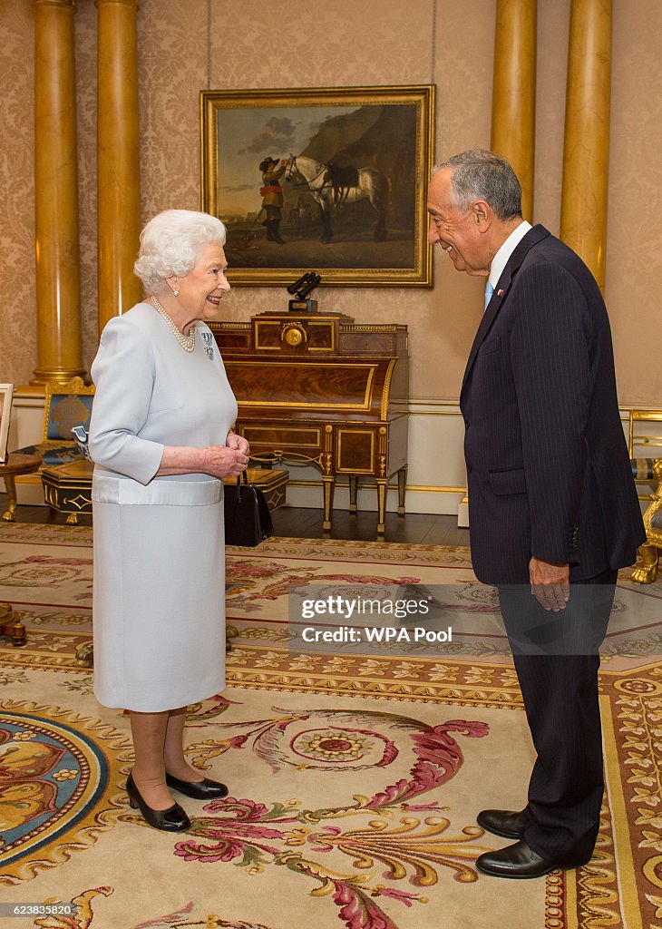 Queen Elizabeth II Meets President of Portugal