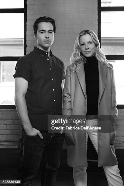 Actor Ben Schnetzer and actress Maria Bello are photographed for MovieMaker Magazine on September 10, 2016 in Toronto, Canada.