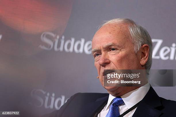 Tim Clark, president of Emirates Airlines, speaks during a panel discussion at the Sueddeutsche Zeitung Economic Summit in Berlin, Germany, on...