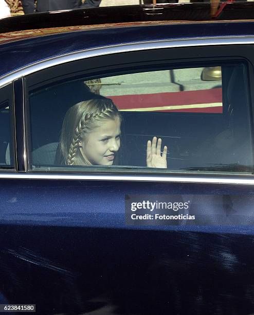 Princess Leonor of Spain attends the 12th Legislative Sessions opening at the Spanish Parliament on November 17, 2016 in Madrid, Spain.