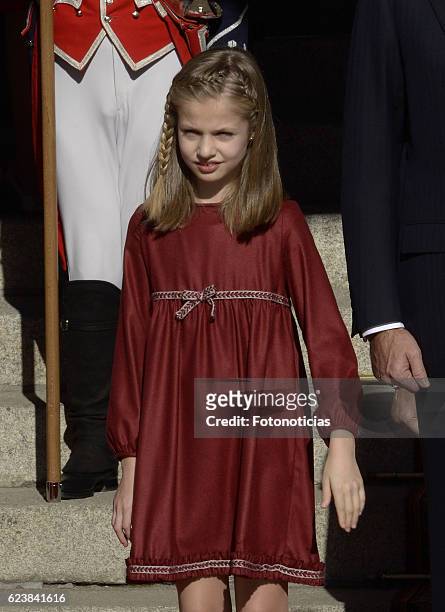 Princess Leonor of Spain attends the 12th Legislative Sessions opening at the Spanish Parliament on November 17, 2016 in Madrid, Spain.